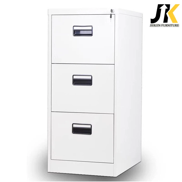 Steel three drawer filing cabinet