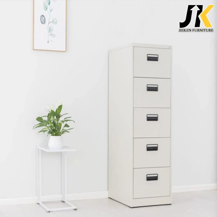 Steel five drawer filing cabinet